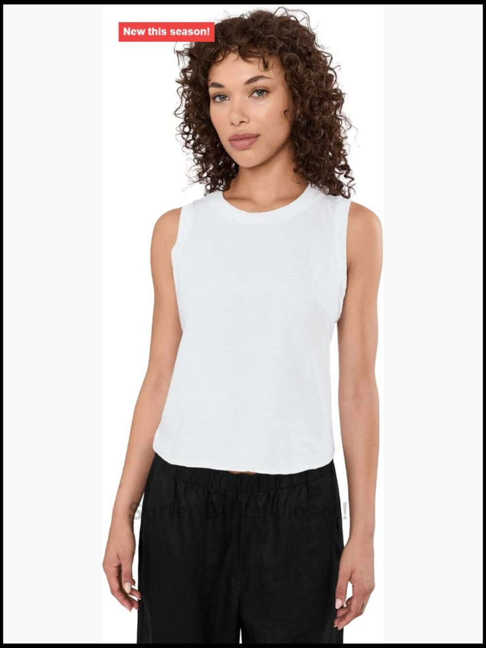 Women's Classic Fit Crew Neck Sleeveless Tank Top, 100% Cotton, Pull-On